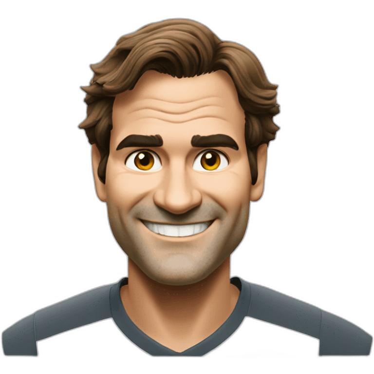 Roger Federer very happy emoji