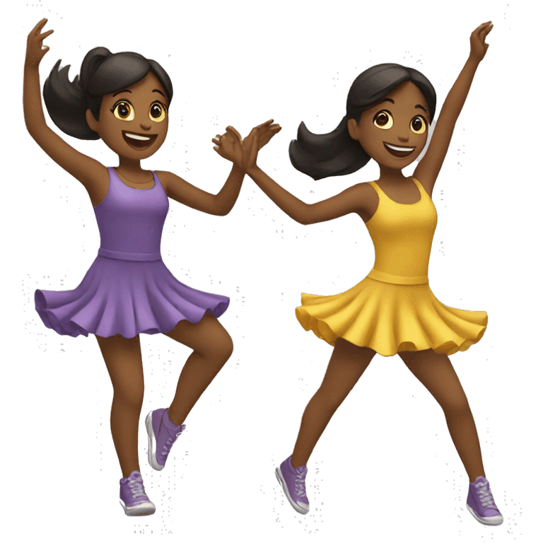 Two girls dancing emoji