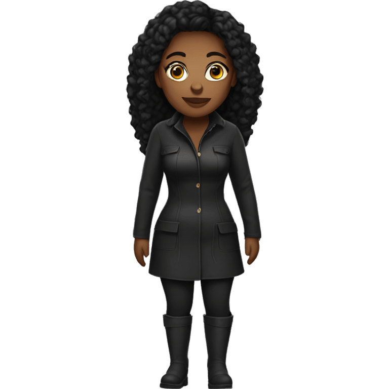 Thick black woman with knee high boots emoji