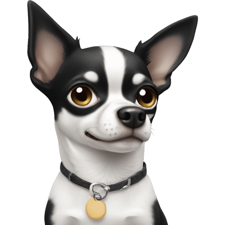 black and white chihuahua emoji