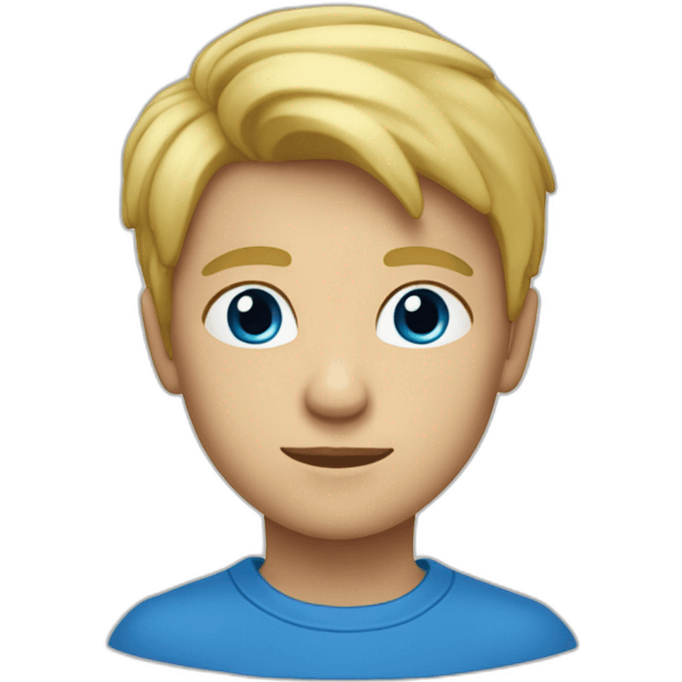 Garçon blond au yeux bleu qui porte d emoji