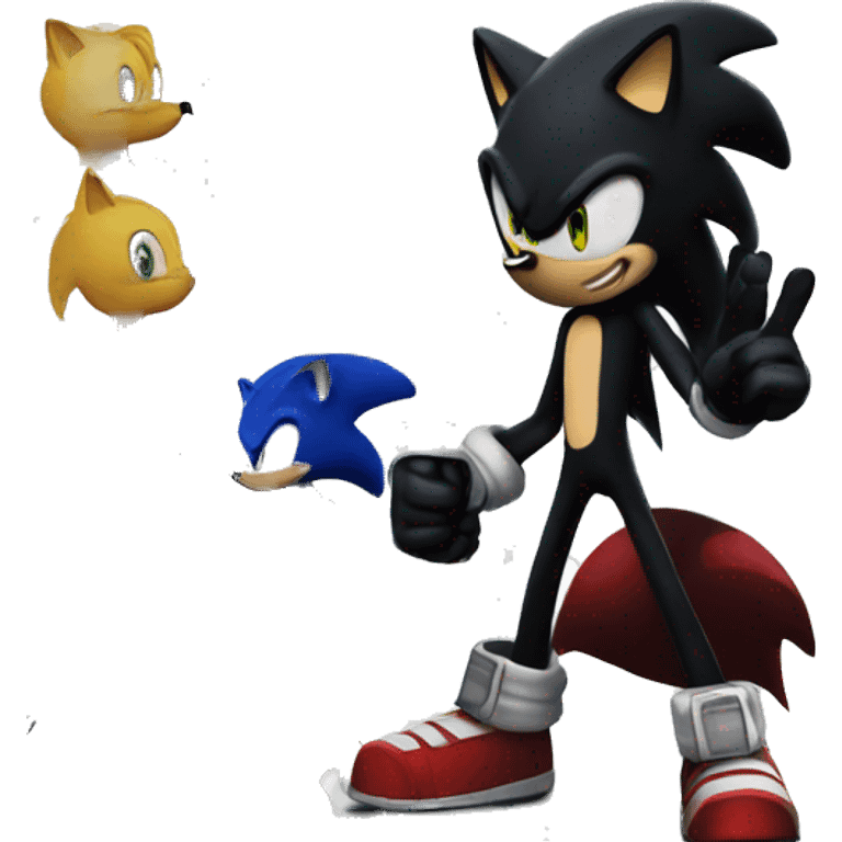 Shadow & Sonic  emoji