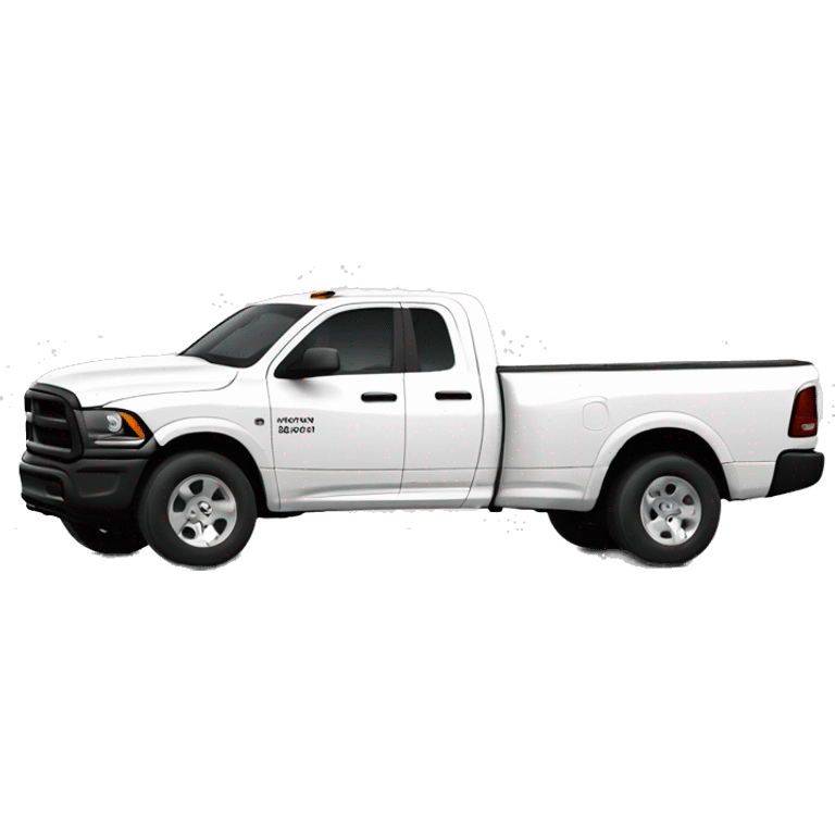 White ram truck super cab emoji