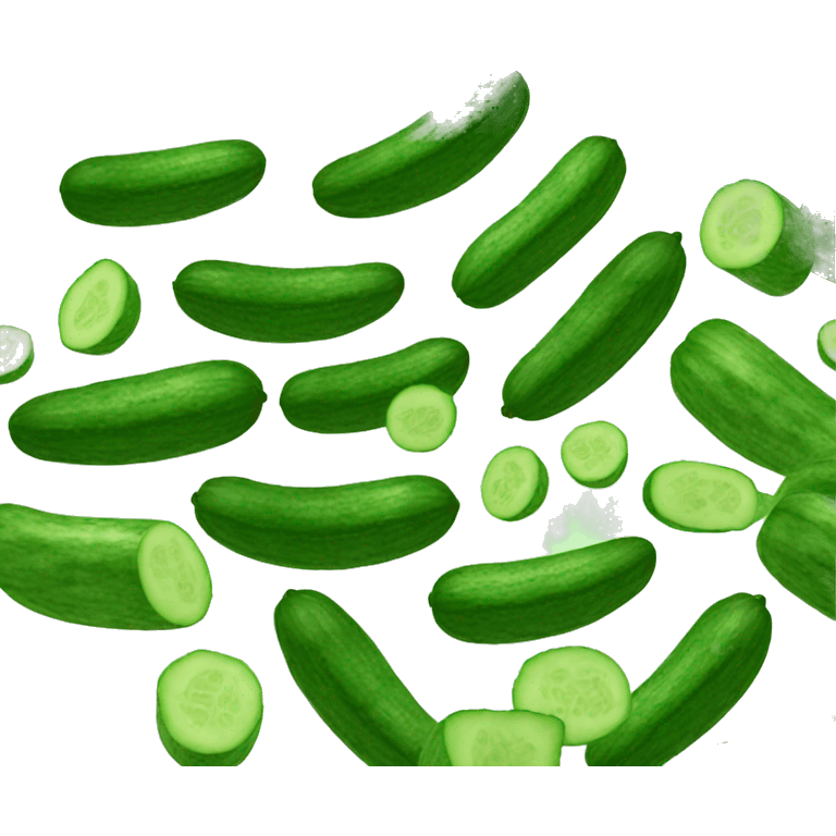 emoji with cucumbers emoji