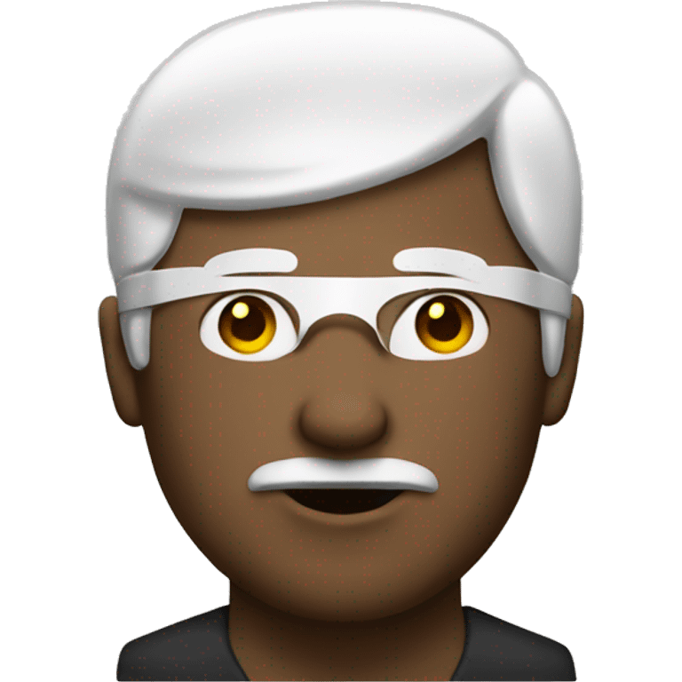 blindfolded man with white hair emoji