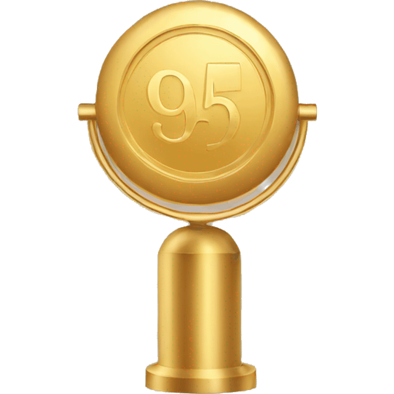 gold medal on microphone emoji