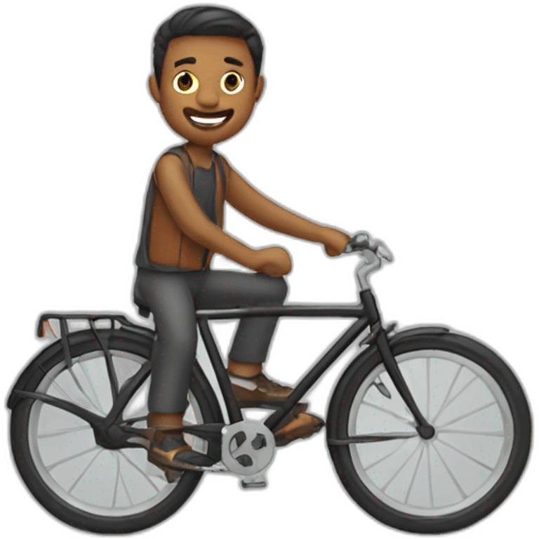 A man with bike emoji