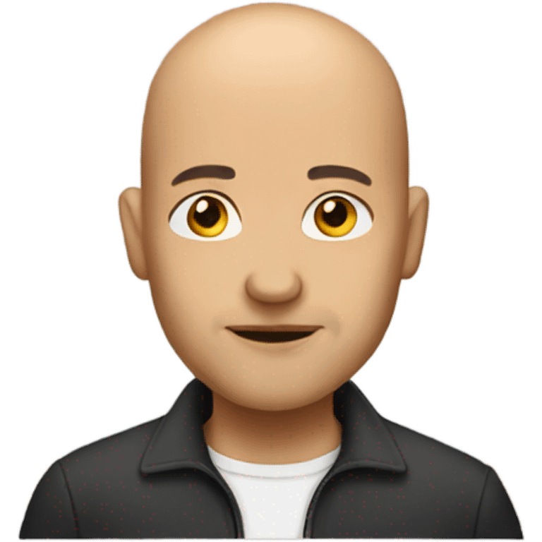 Bald man standing  emoji