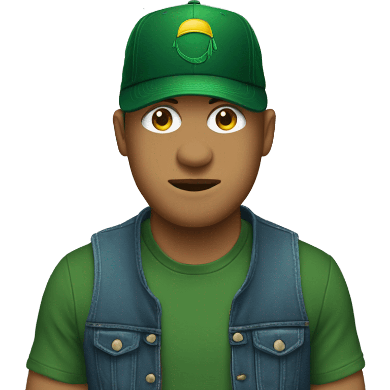 Dark Green Trucker hat -  not on a persons head  emoji