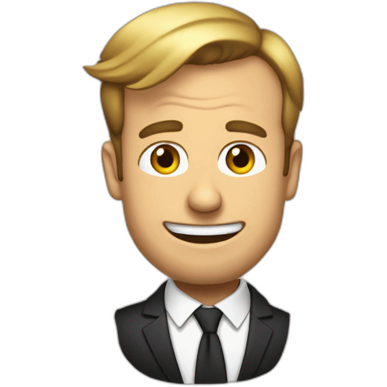 Macron sur des toilettes emoji