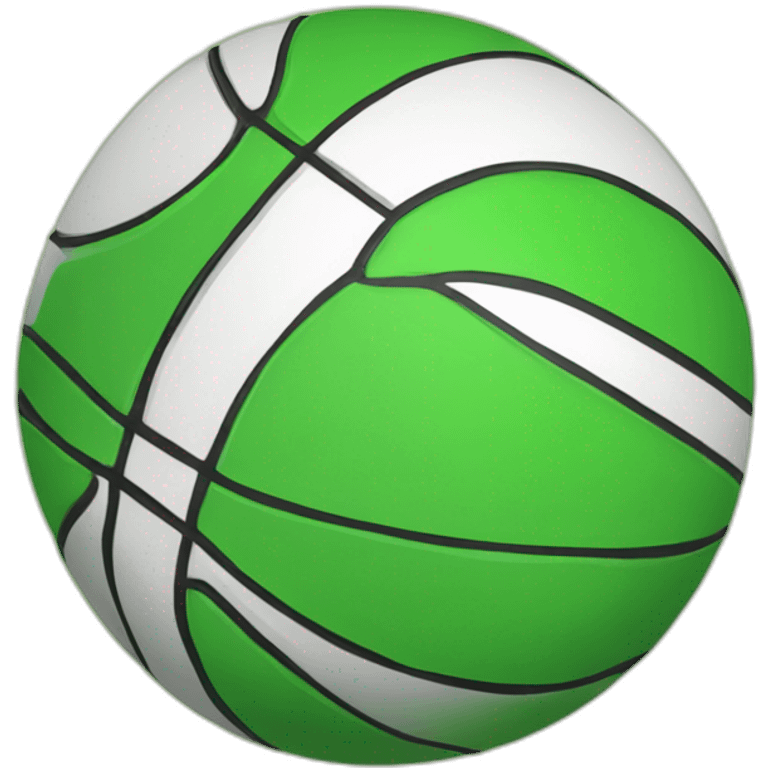 Pelota basquet verde animada emoji