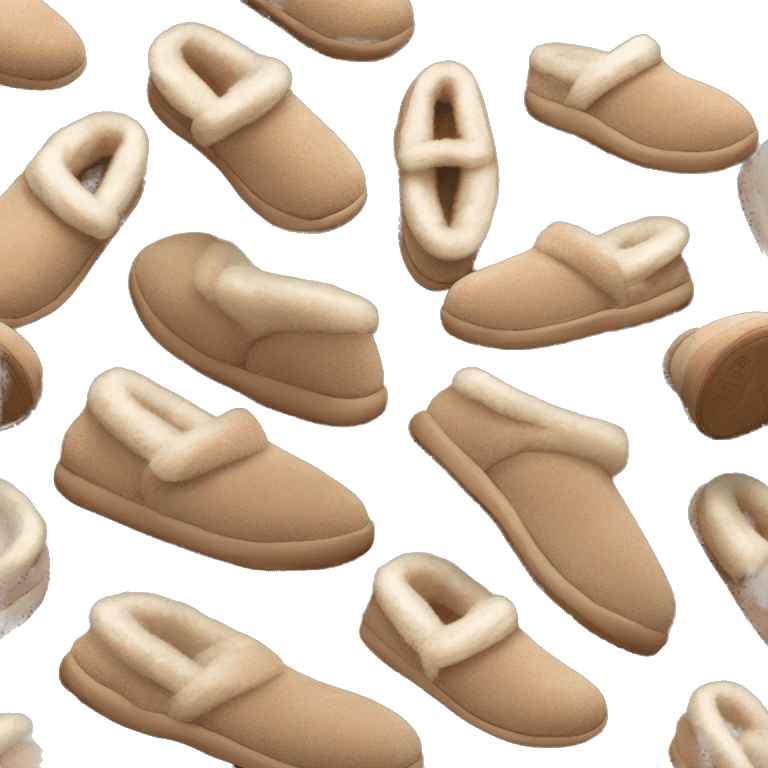 Cozy light brown Ugg slippers  emoji