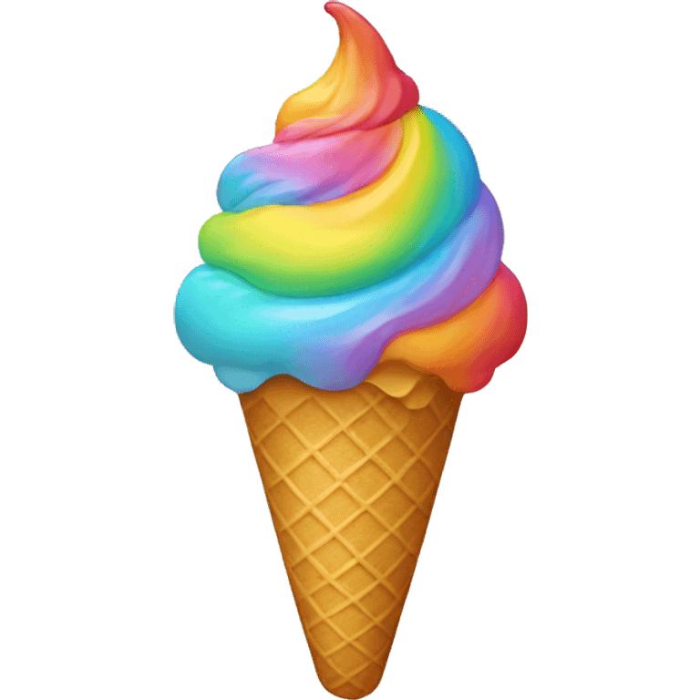 ice cream in rainbow colors emoji