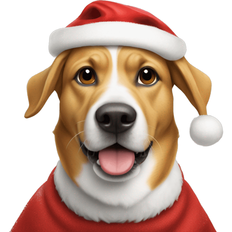 Dog in Santa hat emoji