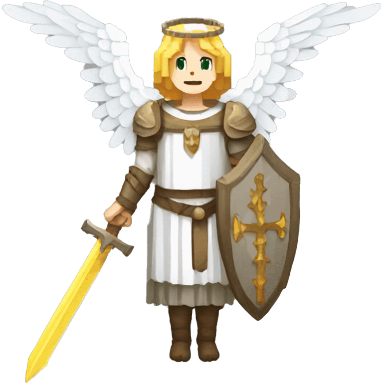 Pixel art of a medieval angel  emoji