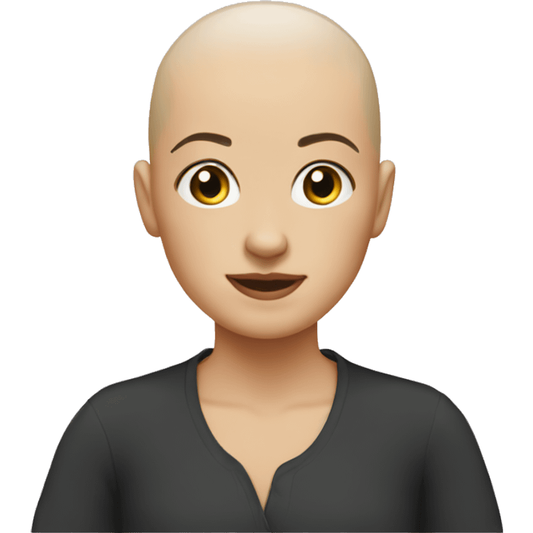 bald girl emoji