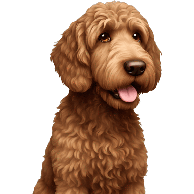 Brown labradoodle  emoji