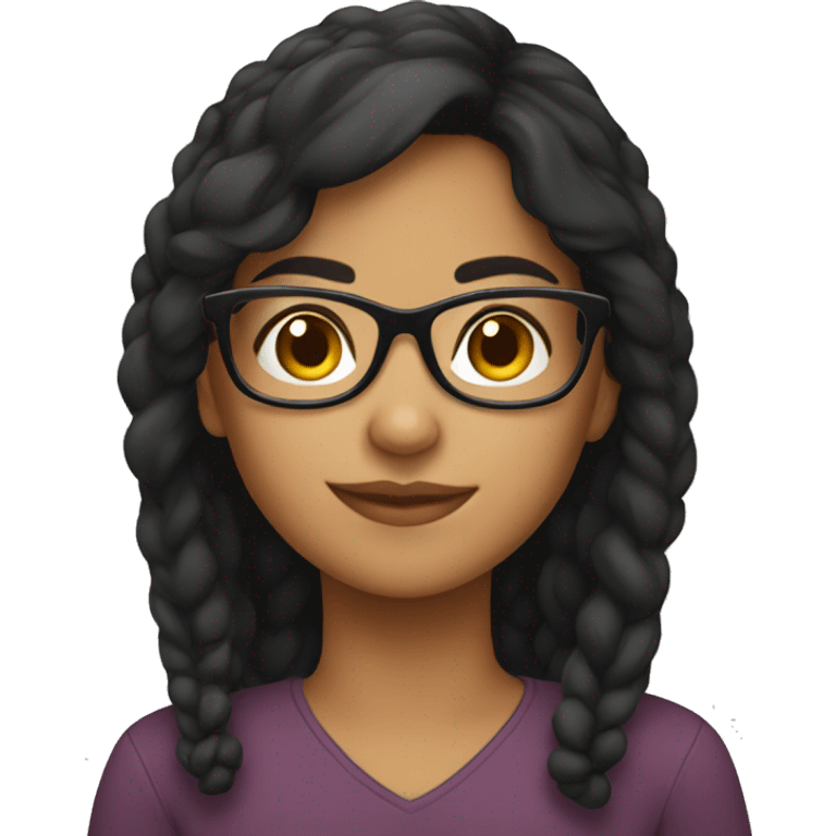 Hispanic girl with glasses  emoji