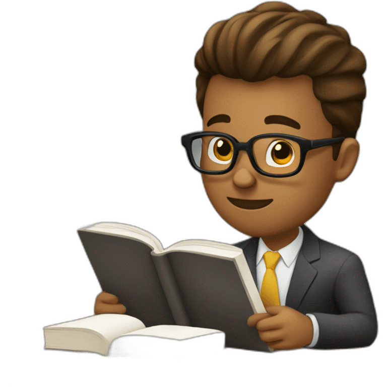 entrepreneur reading a book emoji