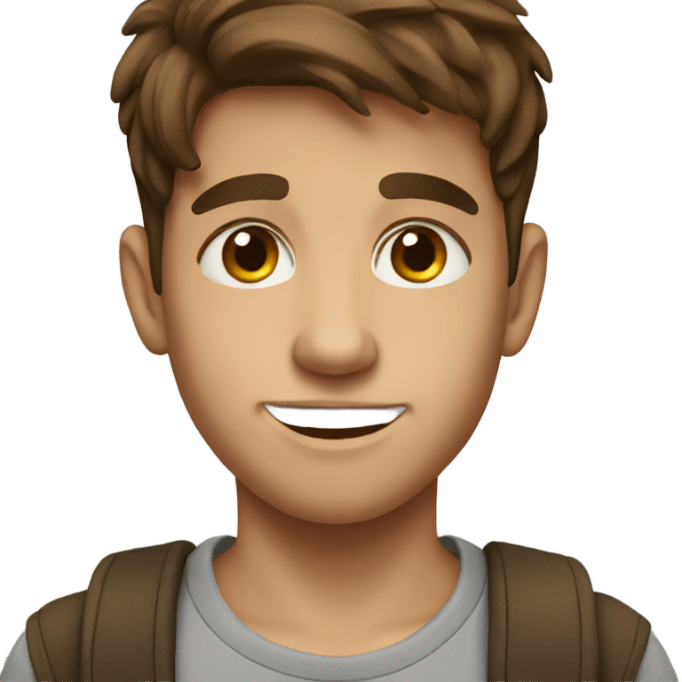 brown haired boy portrait emoji