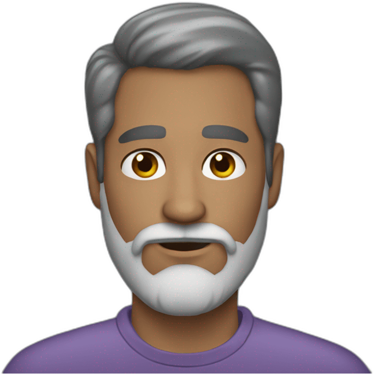 50 yo beard dark hair male emoji