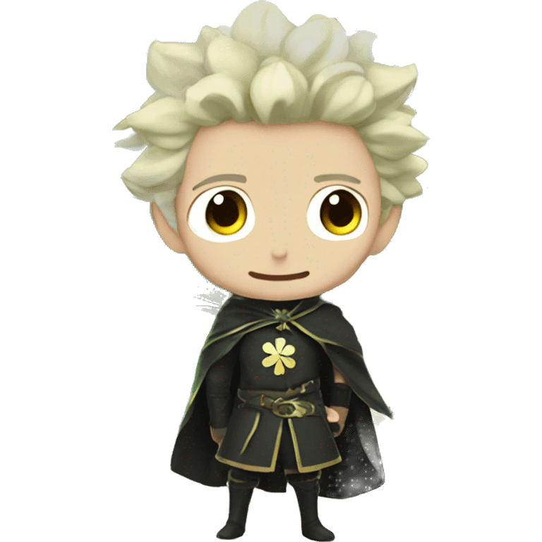 Black clover with five leaves emoji