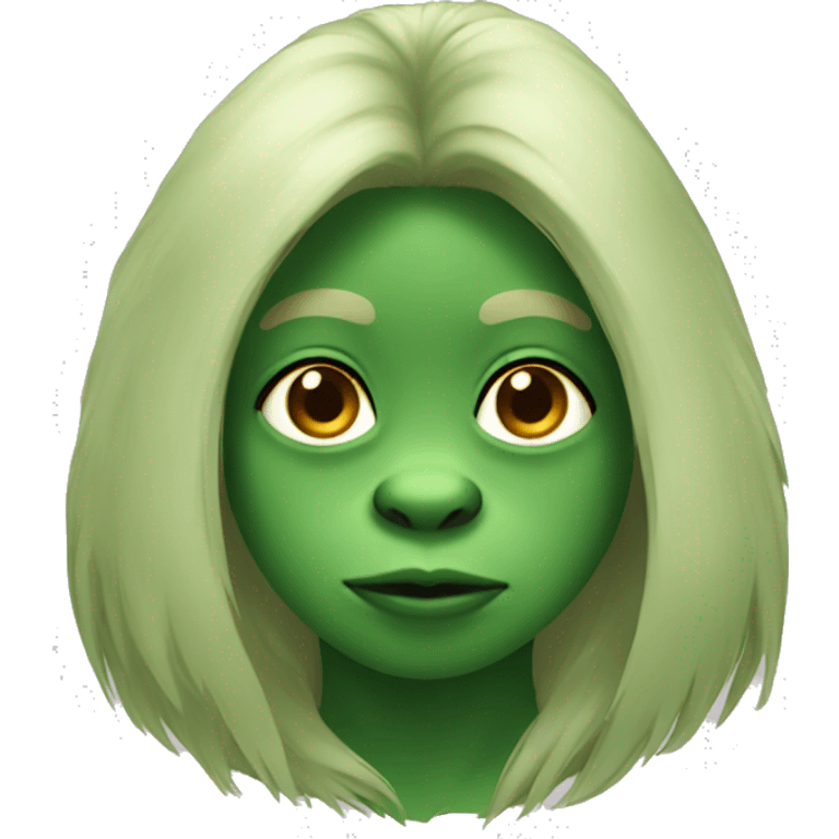 Green gorilla girl emoji