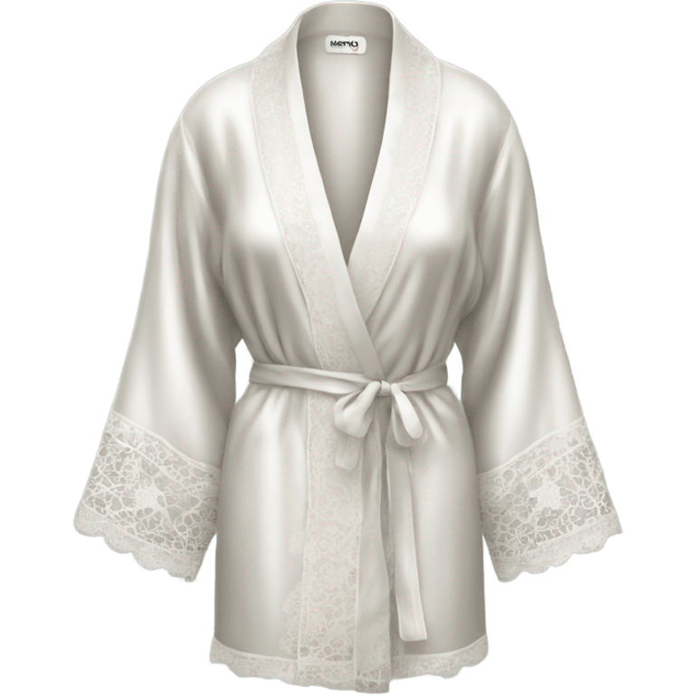 white silk lace robe emoji