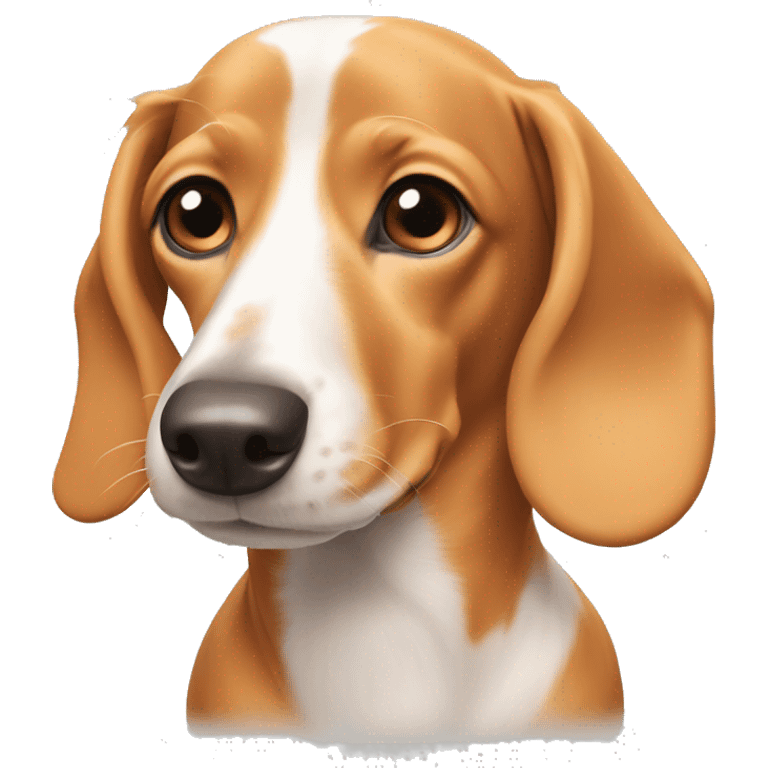 Light orange and white dachshund emoji