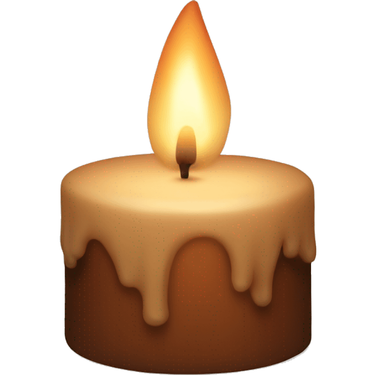 Brown candle emoji