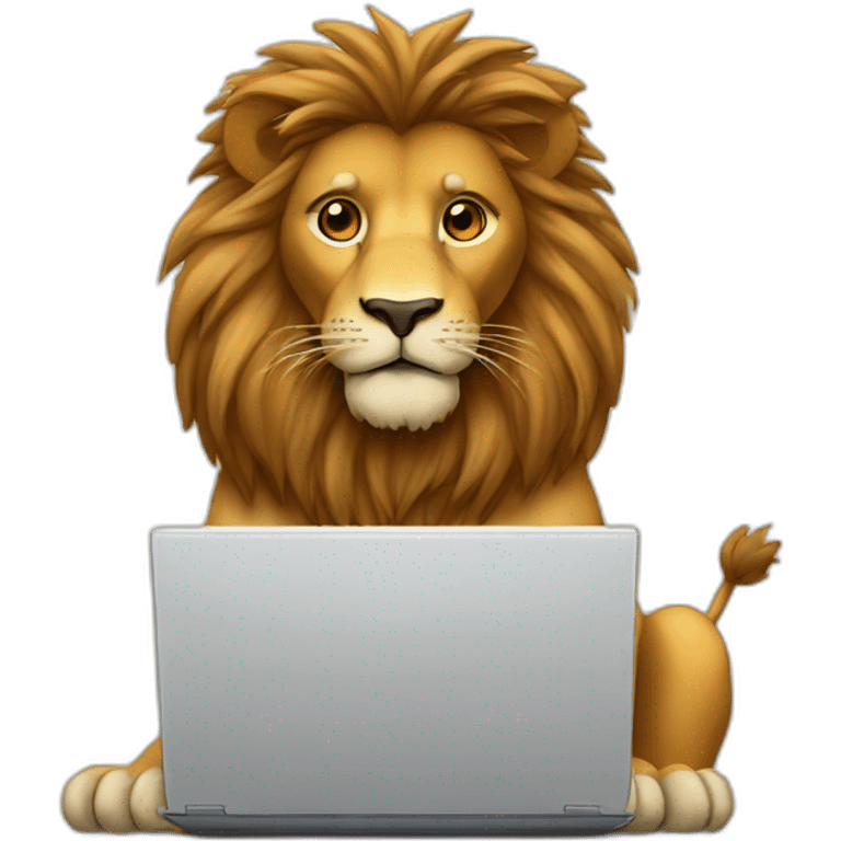 lion with a laptop emoji