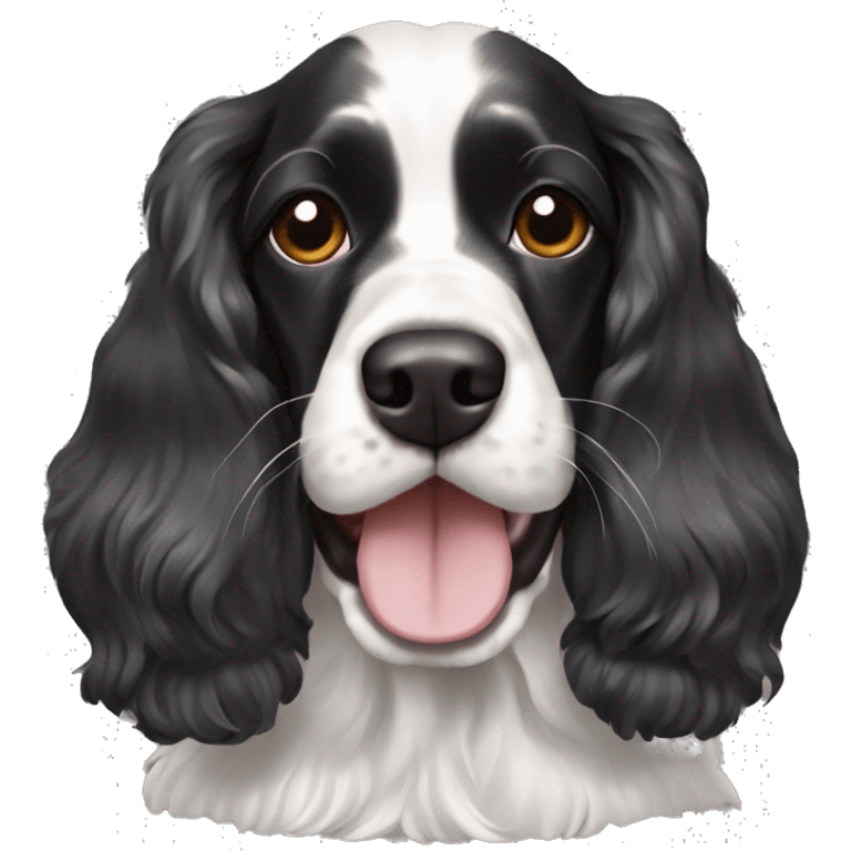 english cocker spaniel dark colours emoji