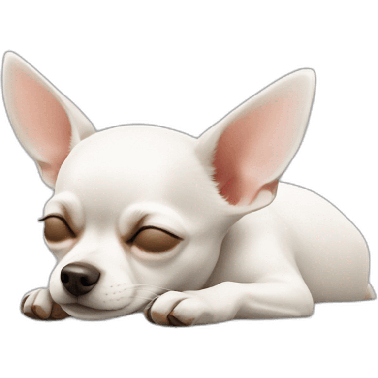 White chihuahua sleeping emoji