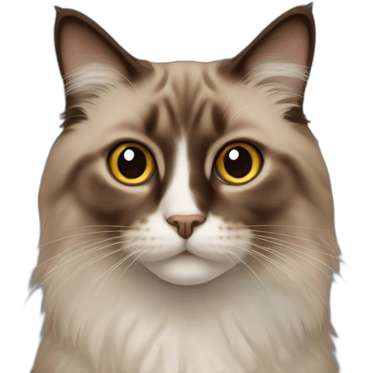 Brown ragdoll cat emoji