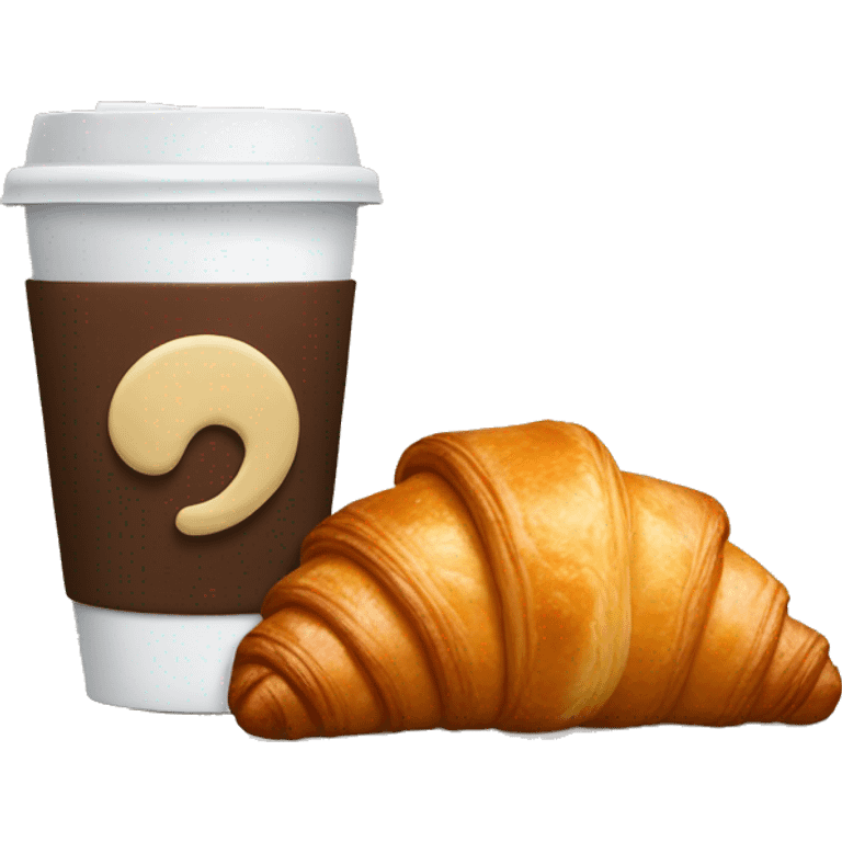 croissant and coffee emoji