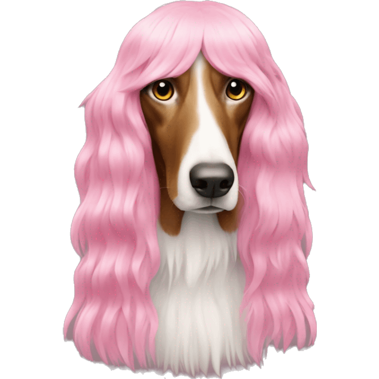 chic-borzoi-in-a-pink-wig emoji