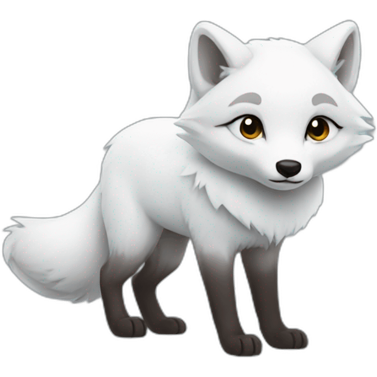 arctic fox full body emoji