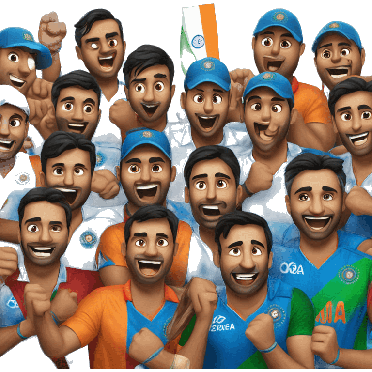 Indian cricket team winning the t20 icc worldcup  emoji