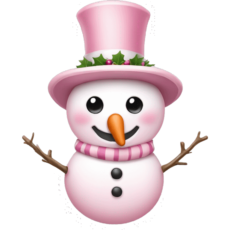 cute light pink snowman emoji