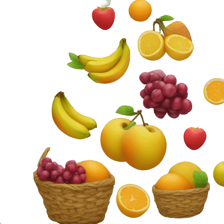 basket with fruit emoji