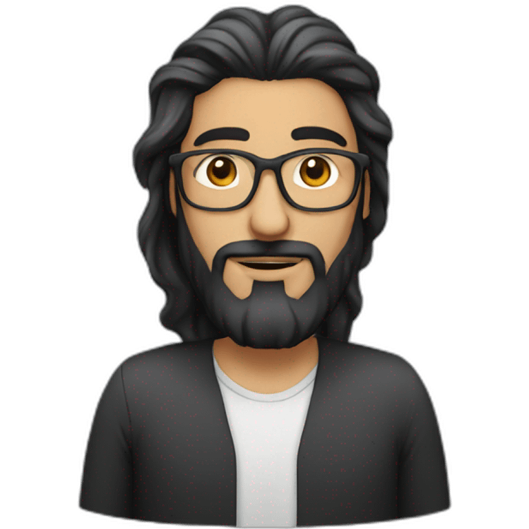 arab man with long hair beard and glasses emoji