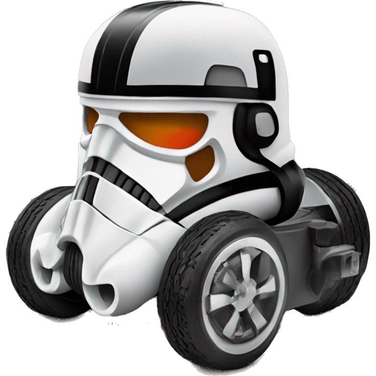 Hot wheel Star Wars racer verse death trooper. car emoji