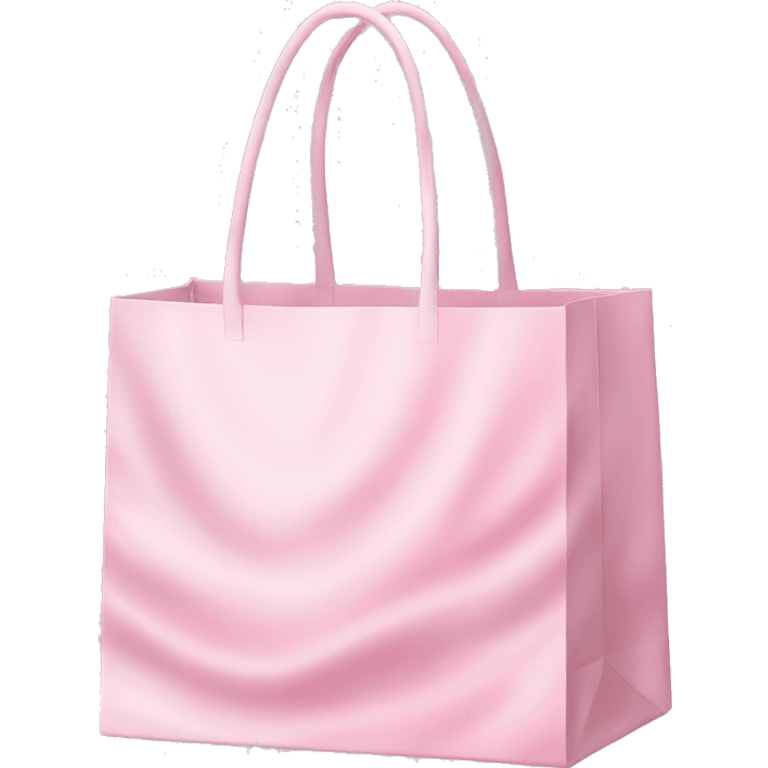 Realistic small light pink swirl shopping bag emoji