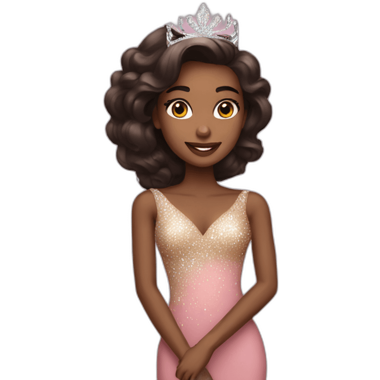 A girl with Miss Universe emoji