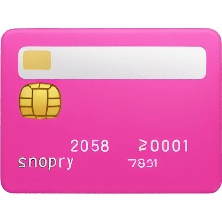 Pink debit card emoji