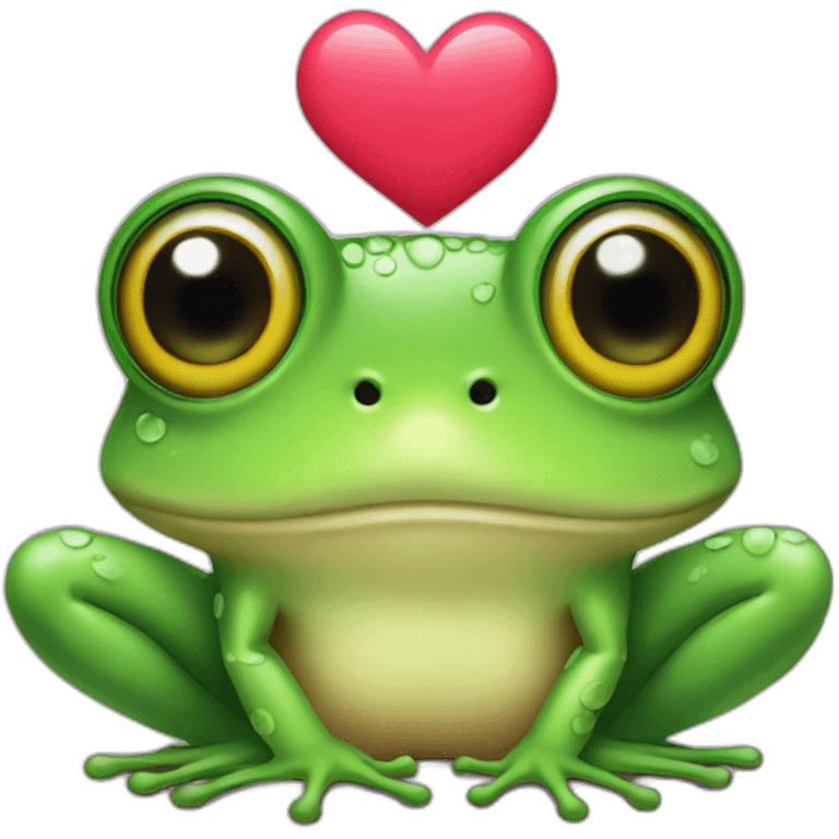 Frog-with-heart-in-eyes emoji