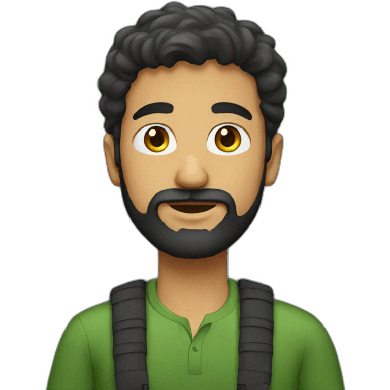 A pakistani guy with beard emoji