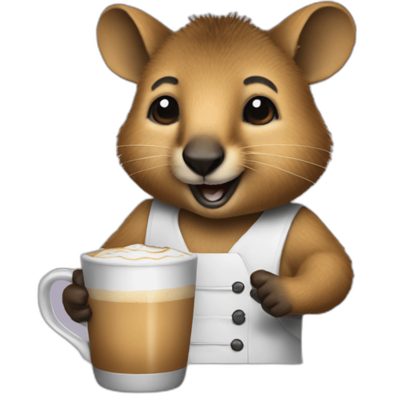 quokka wallaby barista emoji