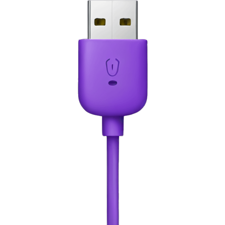 Purple usb cable emoji