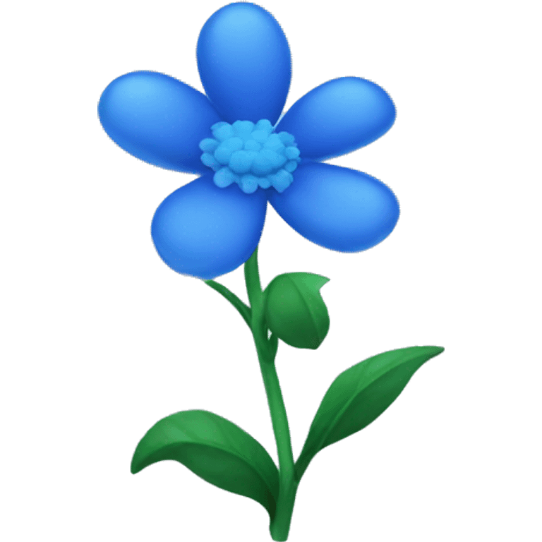 blue flower emoji